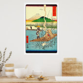 Sagami River Mt. Fuji Utagawa Hiroshige 1858 Poster (Keuken)