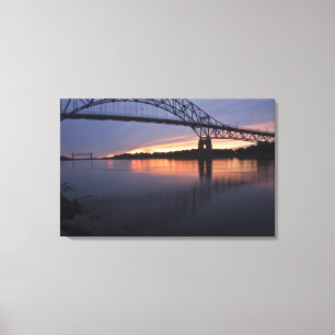 Sagamor Bridge over Kaapskabelkanaal, 2 Canvas Afdruk