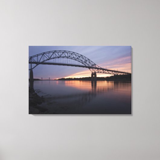 Sagamor Bridge over Kaapskabelkanaal, Canvas Afdruk (Voorkant)