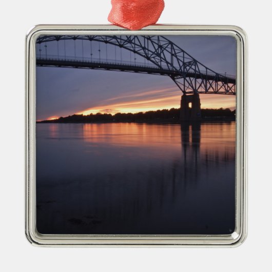 Sagamor-brug over Cape Cod-kanaal, 2 Metalen Ornament (Voorkant)