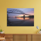 Sagamor-brug over Cape Cod-kanaal, Canvas Afdruk (Insitu (Woonkamer))