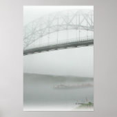 Sagamore Bridge in mist Poster (Voorkant)