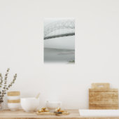 Sagamore Bridge in mist Poster (Keuken)