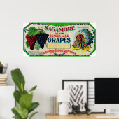 Sagamore Grape LabelHector, NY Poster (Thuiskantoor)