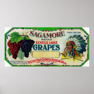 Sagamore Grape LabelHector, NY Poster