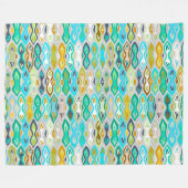 Sagar Silver ikat Fleece Deken (Voorkant (Horizontaal))