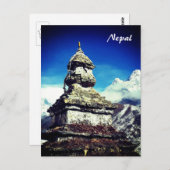 Sagarmatha, Ama Dablam Stupa, Everest trek / Nepal Briefkaart (Voorkant / Achterkant)