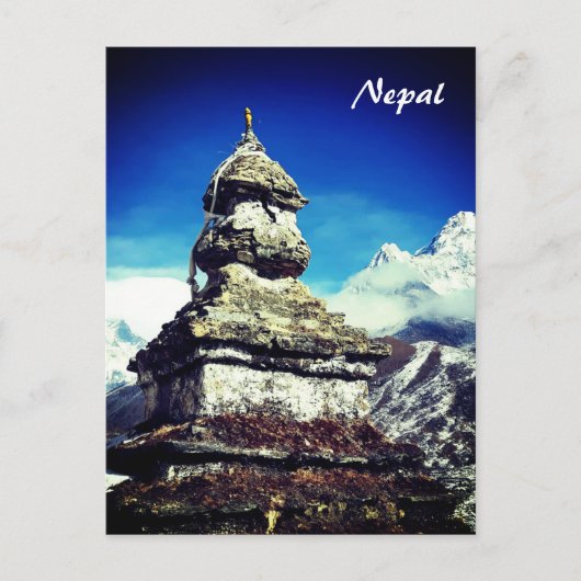 Sagarmatha, Ama Dablam Stupa, Everest trek / Nepal Briefkaart (Voorkant)