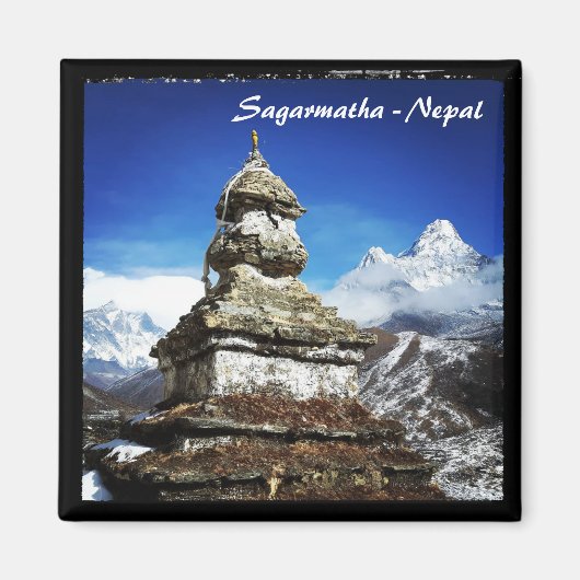 Sagarmatha - Nepal, uitzichten op de Everest, Ama  Magneet (Voorkant)