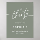 SAGE 30e Verjaardagsfeestje Welkomstbord Poster (Voorkant)