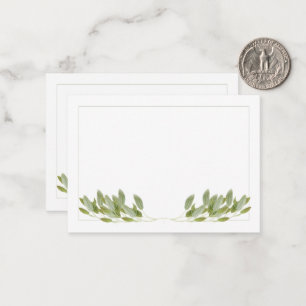 SAGE 3.5x2.5 Vlakke Nota Kaart/Horizontaal Notitiekaartje