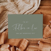 Sage Aan mijn schoonvader op mijn trouwdagkaart Kaart