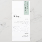 Sage Aangepast met gastnaam Elegant-menu Menu (Voorkant)