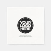 Sage | Aangepaste Logo en tekst Corporate Party Servet (Voorkant)