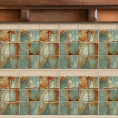 Sage Abstract Square Collectie EMMA Faux Relief Tegeltje