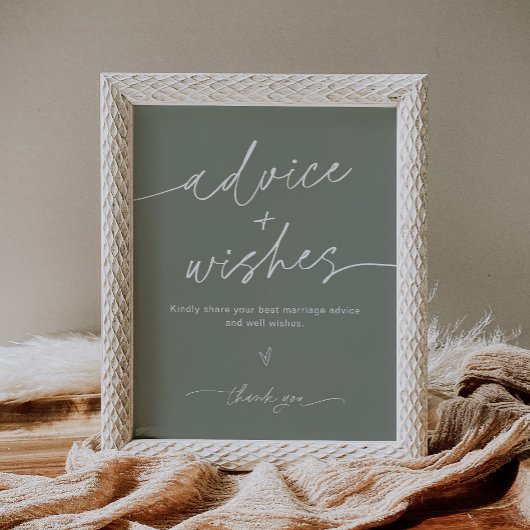 SAGE Advies en Wensen Trouwbord Poster