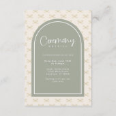 Sage Afstuderen Ceremonie Begingegevens Informatiekaartje (Voorkant)