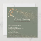 Sage Aftercare Instruction Tips Body Spray Tan Kaart (Voorkant)