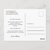 Sage All in One Wedding Invitation met QR Code Briefkaart (Achterkant)
