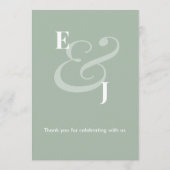 Sage Ampersand Bruiloft | Modern Tafelnummer (Achterkant)