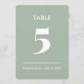 Sage Ampersand Bruiloft | Tafelnummer (Voorkant)