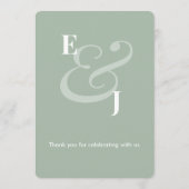 Sage Ampersand Bruiloft | Tafelnummer (Achterkant)