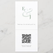 Sage Ampersand Huwelijk | QR Code | Elegant Menu (Achterkant)