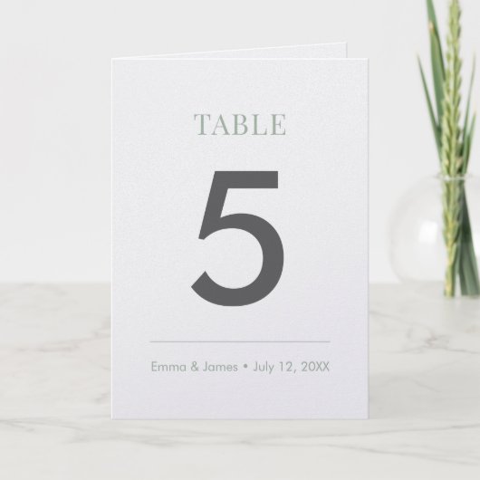 Sage Ampersand | Tafelnummer (gevouwen) (Voorkant)