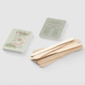 Sage and Blush Floral Wedding Programme Handwaaier (Niet-gemonteerd)