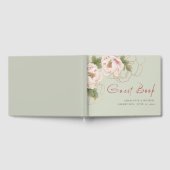 Sage and Blush Peony Floral Guest Book Gastenboek (Volledig)