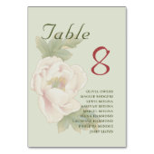 Sage and Blush Peony Floral Naam van de gast Kaart (Voorkant)