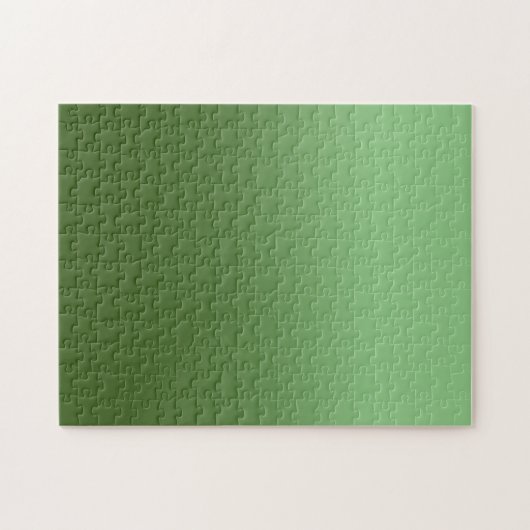 Sage and Forest Green Monotone Ombre Legpuzzel (Horizontaal)