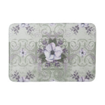 Sage and Lavender Floral Bath Mat