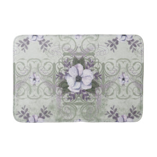 Sage and Lavender  Floral Bath Mat