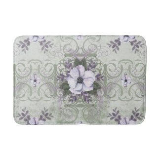 Sage and Lavender Floral Bath Mat
