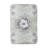 Sage and Lavender Floral Bath Mat (Voorkant Verticaal)