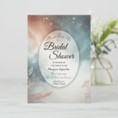 Sage and Terracotta Stardust Skies Bridal Shower Kaart (Staand voorkant)