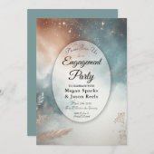  Sage and Terracotta Stardust Skies Engagement  Kaart (Voorkant / Achterkant)