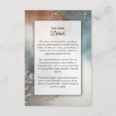 Sage and Terracotta Stardust Skies Wedding Informatiekaartje (Voorkant)