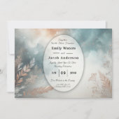 Sage and Terracotta Stardust Skies Wedding Kaart (Voorkant)