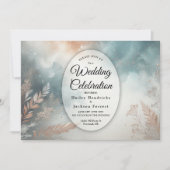 Sage and Terracotta Stardust Skies Wedding Kaart (Voorkant)