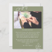 Sage Arch Botanical Leaf Weddenschap Hartelijk dan Bedankkaart (Achterkant)