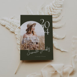 Sage Arch Moderne minimalistische foto afstudeerfe Kaart