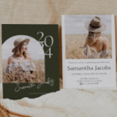 Sage Arch Moderne minimalistische foto afstudeerfe Kaart