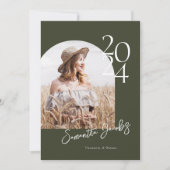 Sage Arch Moderne minimalistische foto afstudeerfe Kaart (Voorkant)