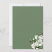 Sage Arch Witte Bloemen Bruids Douche Uitnodiging (Achterkant)