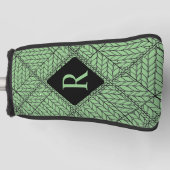 SAGE ARGYLE BREI Golf Putterhoes + Initiaal II Golfheadcover (Voorkant)