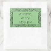 SAGE ARGYLE KNIT Rechthoek Sticker + Tekst (Tas)