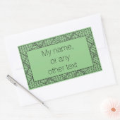 SAGE ARGYLE KNIT Rechthoek Sticker + Tekst (Envelop)