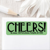 Sage Art Deco Cheers Adres Etiket (Insitu)